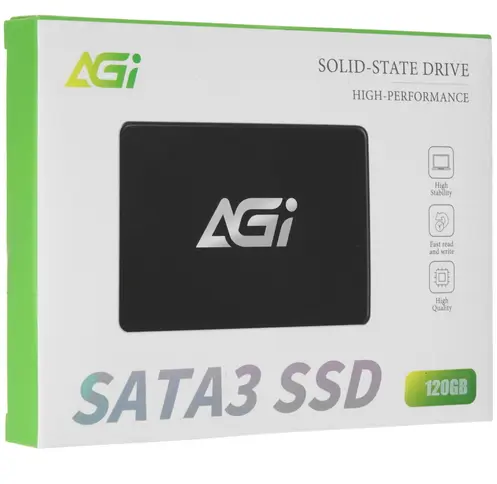 Накопитель SSD 2.5'' AGI AI138 120GB SATA 6Gb/s 3D TLC 509/518MB/s IOPS 19K/75K MTBF 1.6M 70TBW 0,53DWPD RTL - фото №6