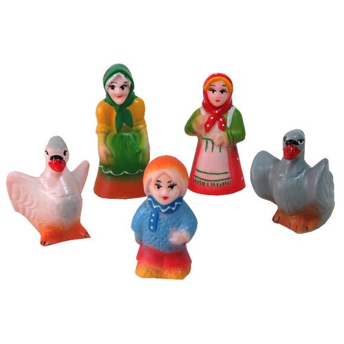 Фигурки Игрушки Гуси-лебеди СИ-334, 5 шт. деревянные игрушки бэмби матрешка гуси лебеди