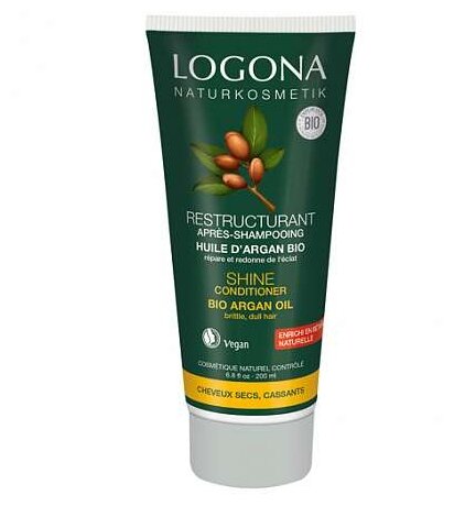 Logona кондиционер  Bio Argan Oil для блеска волос, 200 мл