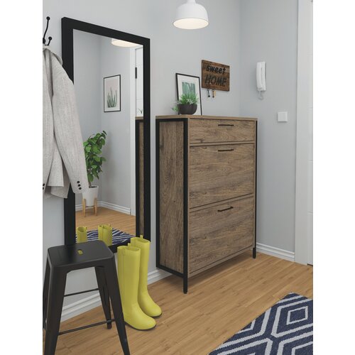 Обувница мебельнов Клаб, размер ШхГхВ: 88,4х29,7x119,6 см, цвет: дуб коми