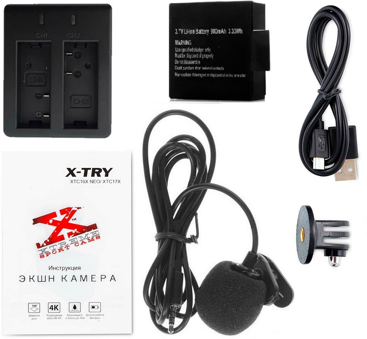 Экшн-камера X-TRY XTC182 EMR Power Kit 4K WiFi