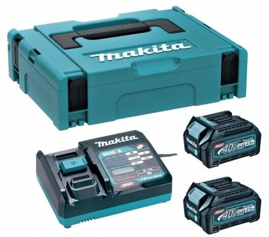 Набор аккумуляторов с зарядным устройством Makita PSK MKP1G001 (XGT, 2x2.5 Ач, DC40RA, Makpac 1), 191J83-2