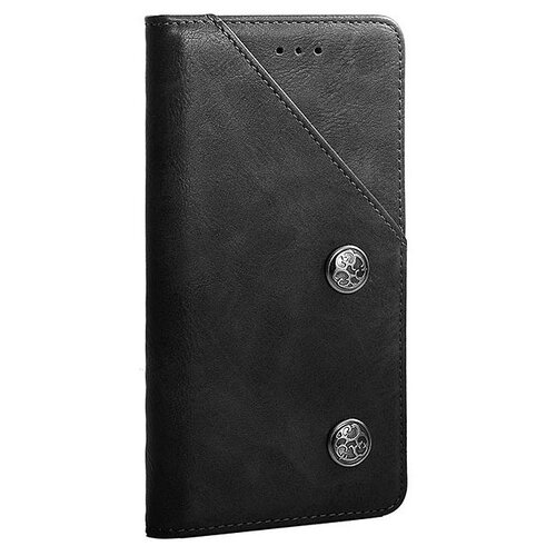 фото Чехол-книжка mypads для samsung galaxy a71 sm-a715f (2020) креативный крафтовый ретро футляр азиатский стиль ручной работы c декоративными пуговицами и визитницей черный