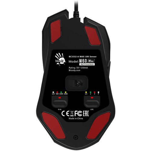 Мышь A4Tech Bloody W60 Max белый оптическая 10000dpi USB 10but 412400₽