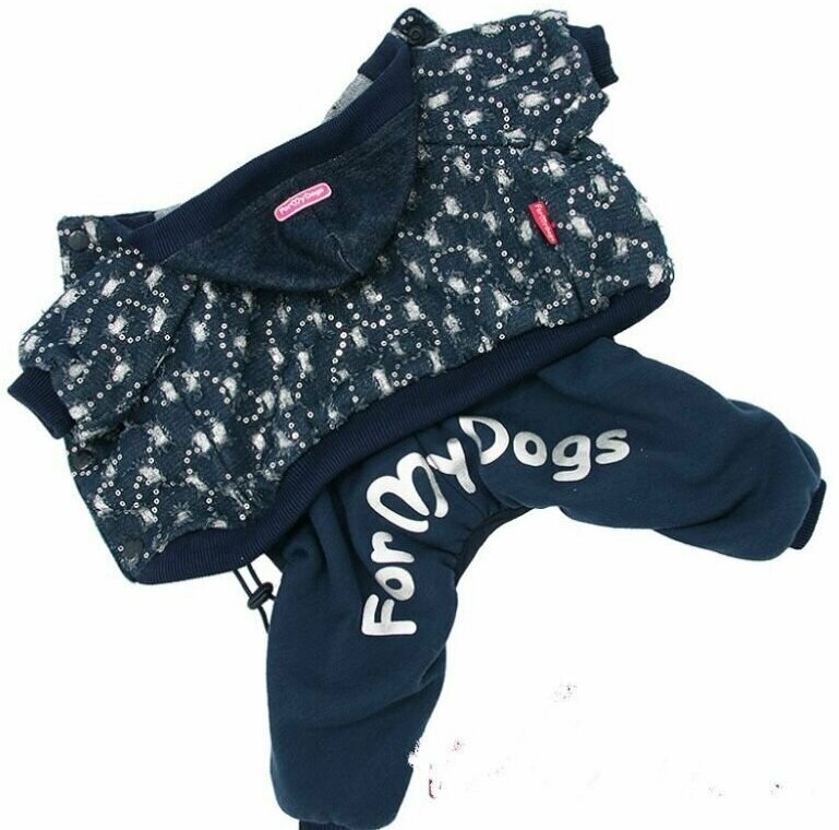 Костюм синий (джинс) утепленный ForMyDogs FW909 (р.10Chh) унисекс