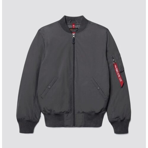  бомбер ALPHA INDUSTRIES, демисезон/лето, силуэт свободный, карманы, размер 46, серый