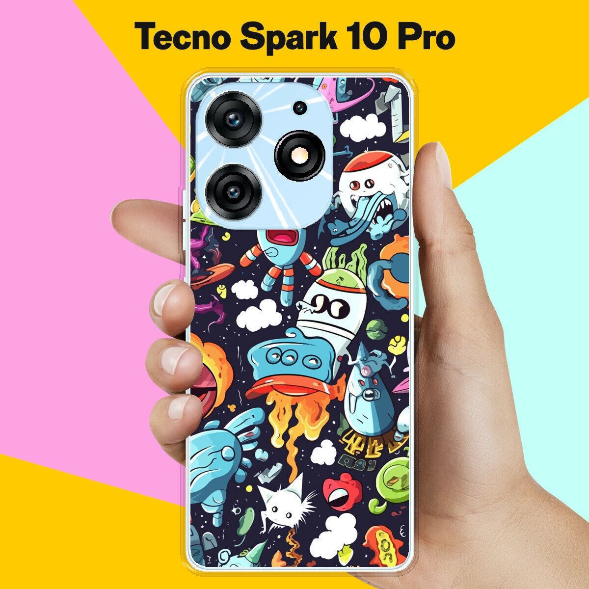 Силиконовый чехол на Tecno Spark 10 Pro Пак / для Техно Спарк 10 Про