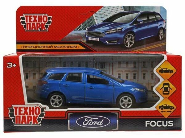 Машинка Технопарк FORD FOCUS TURNIER синий 12 см