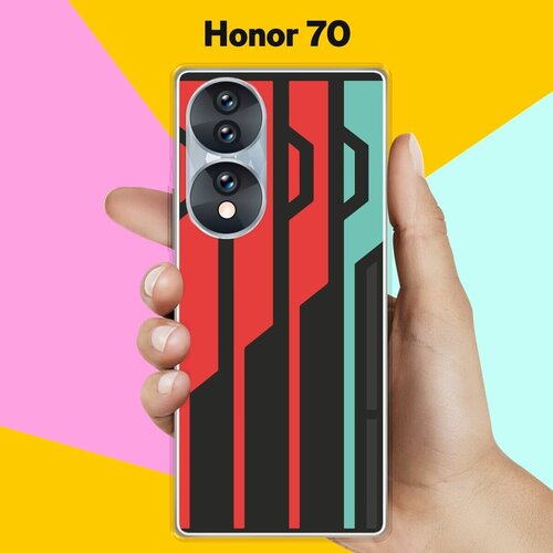 Силиконовый чехол на Honor 70 Узор / для Хонор 70 силиконовый чехол на honor 70 узор из такс для хонор 70