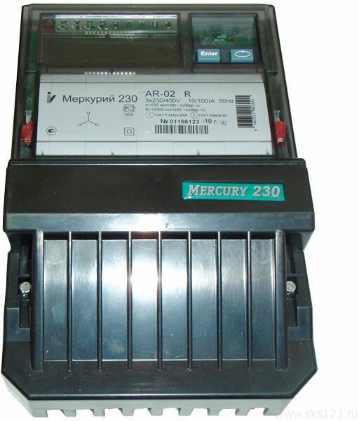 Электросчетчик INCOTEX Меркурий 230 AR-02 R 3*230/400В; 10(100)А; кл. т. 1,0/2,0; 1 тариф; RS485; ЖКИ; 3 вин - фотография № 6