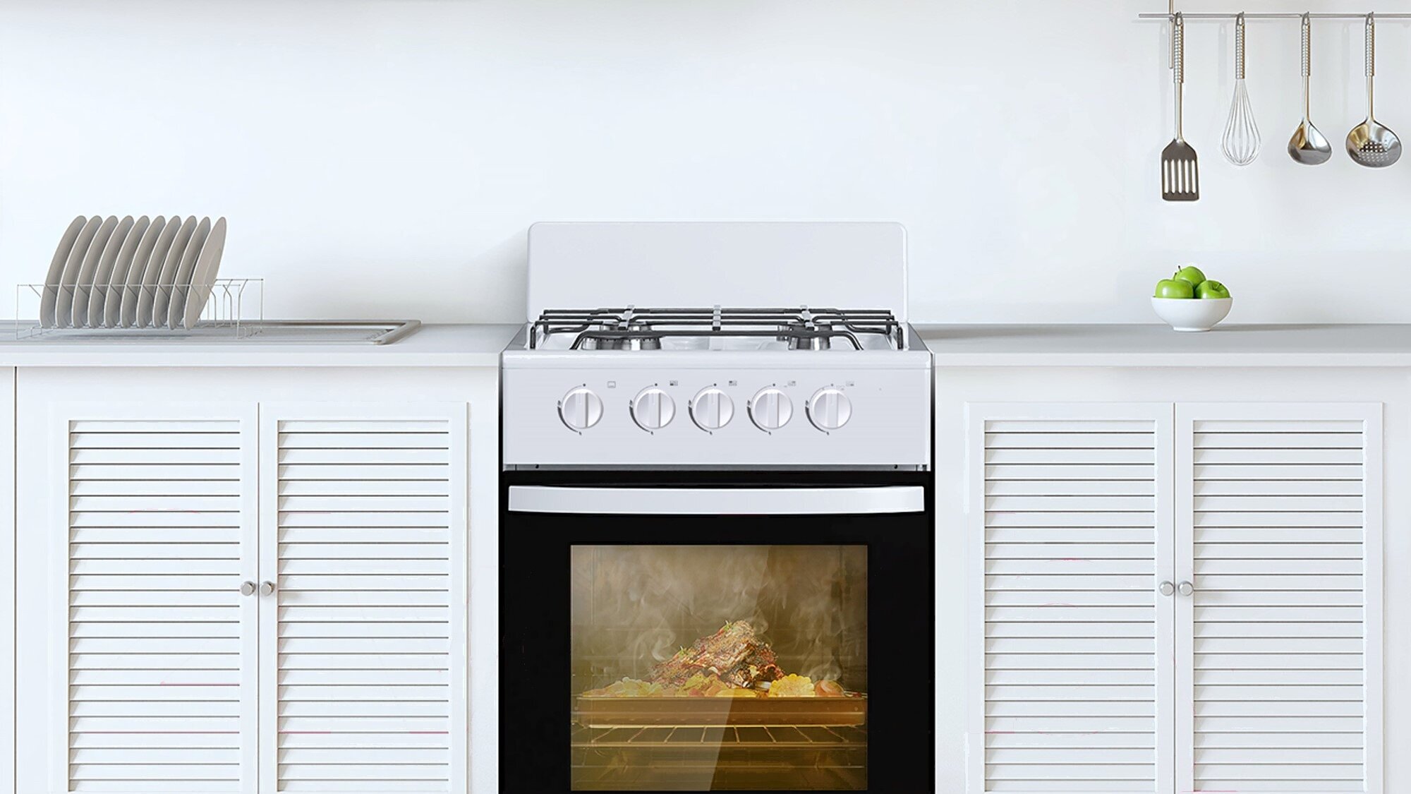 Кухонная плита Horizont Газовая плита Horizont GS-5001W - фотография № 9