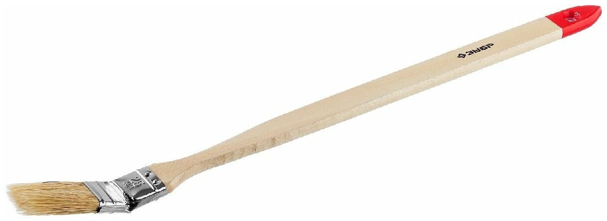 Радиаторная кисть ЗУБР Универсал 25 мм 1 светлая натуральная щетина деревянная ручка (01041-025)