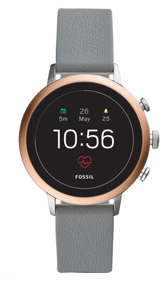 Умные часы FOSSIL Gen 4 Smartwatch Venture HR (silicone), золотистый (серый силикон)