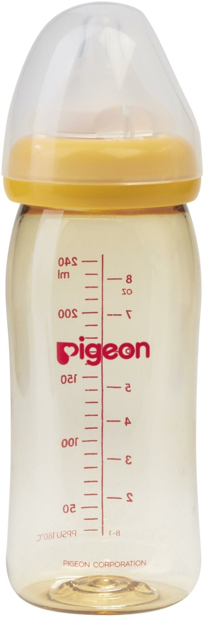 Pigeon Бутылочка для кормления SofTouch Peristaltic Plus 3+ мес, 240мл, PPSU , мод. 00422