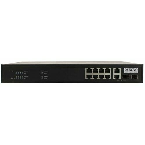 Коммутатор PoE OSNOVO SW-80802150W 8GE 101001000 Base-T с поддержкой PoE IEEE 8023afat 2 1584300₽