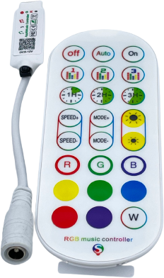 Аудиоконтроллер цветомузыкальный RGB-5А с пультом + управление с телефона - фотография № 2