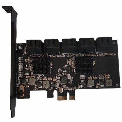 Адаптер из PCI-E в 8-портов SATA 3.0, Разветвитель, PCIe карта расширения с 2 радиаторами 6,0 Гбит/с