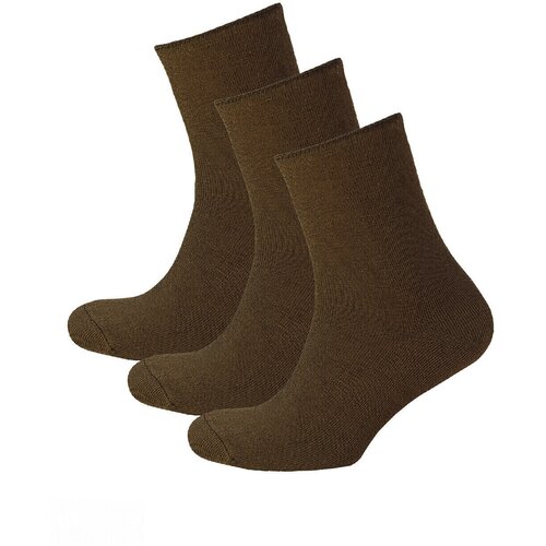 Носки STATUS, 3 пары, размер 23-25, коричневый комплект 3 пары носки гранд zcl31 коричневый 25