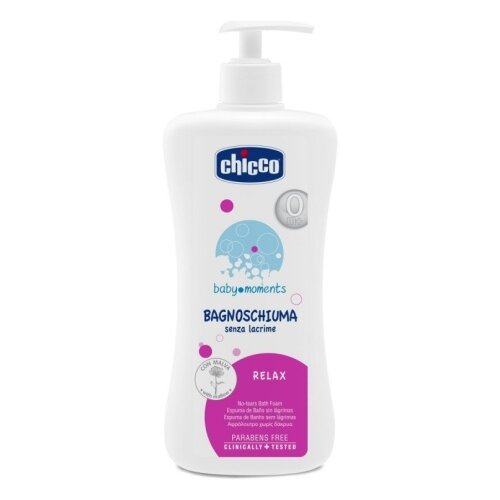 Chicco Пена для ванны Baby Moments Relax, 500 мл, 500 г пена для ванны chicco baby moments protection 0м 200 мл