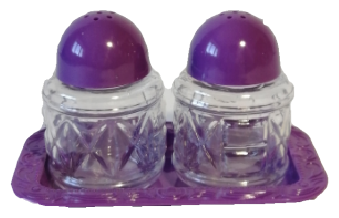 Т064Ф Набор для специй из 2-х предметов "Нина" , пластик,цвет фиолетовый