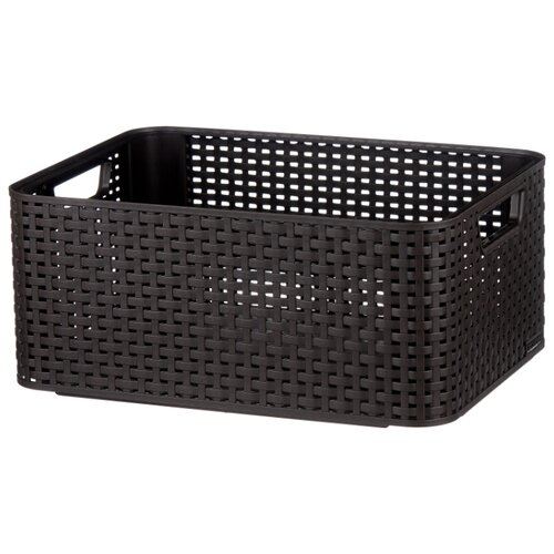 фото Curver корзина rattan style box m 17x38x29см темно-коричневый