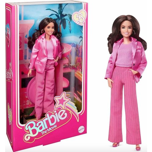 Кукла Барби Barbie The Movie Doll, Gloria Collectible Wearing кукла barbie the movie марго робби в роли барби с локонами в золотистом дискотечном комбинезоне и туфлях