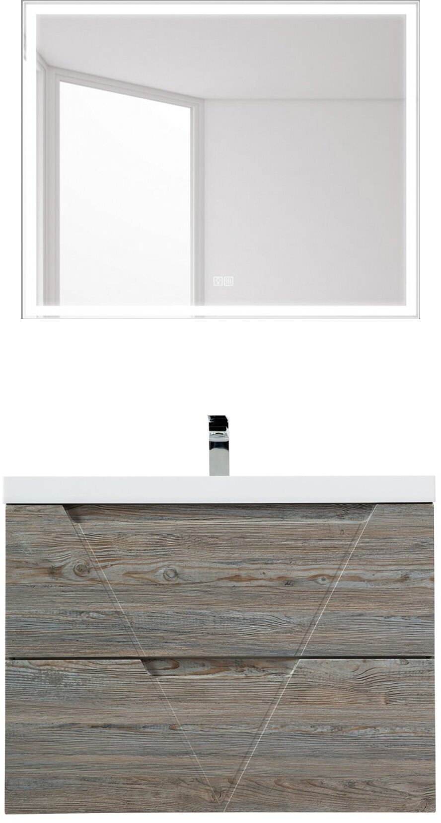 Тумба под раковину BelBagno Vittoria 800-2C-SO-PINO-P Pino - фото №5