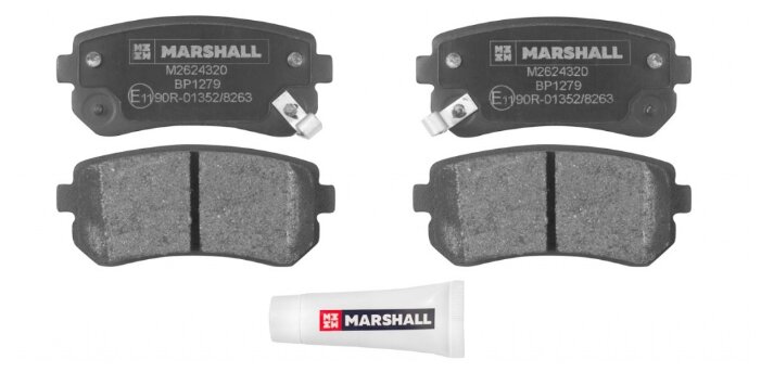 Дисковые тормозные колодки задние Marshall M2624320 для Kia Ceed, Kia Sportage, Kia Rio (4 шт.)