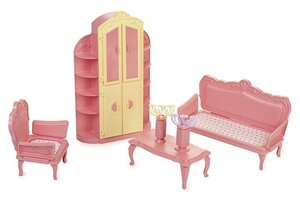 Огонёк Набор мебели для гостиной Маленькая принцесса (С-1523/С-1524) нежно-розовый