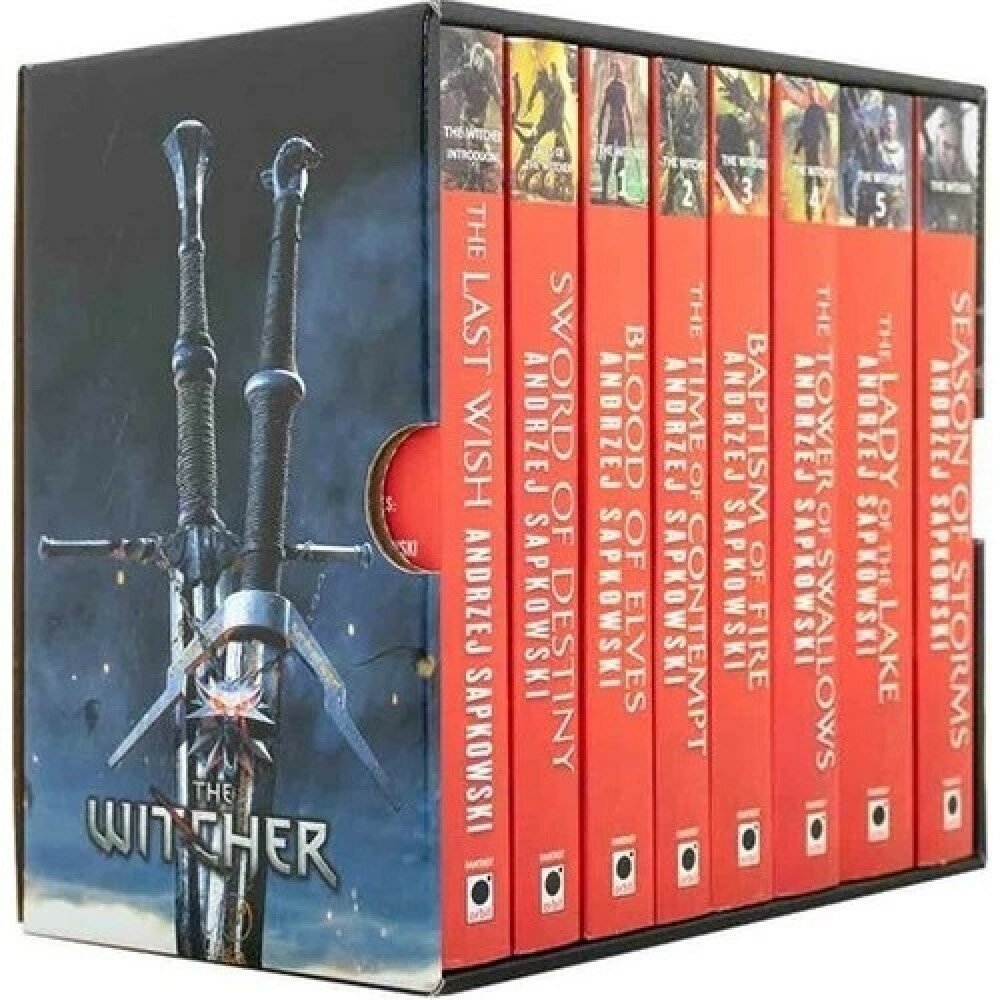 The Witcher Series 8 books set (Introduction; Teles of Witcher; The Witcher 1 To 6)