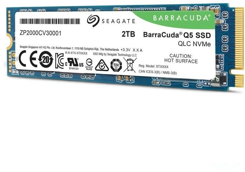 Накопитель SSD M.2 2280 Seagate BarraCuda Q5, 2TB, PCIe, 3D QLC - фото №4