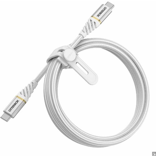 Кабель OtterBox USB-C / USB-C, 2 метра, Premium, для быстрой зарядки, цвет Cloudy Sky (White), белый (78-52681) кабель otterbox usb c usb a 2 метра premium для быстрой зарядки цвет cloud white белый 78 52668