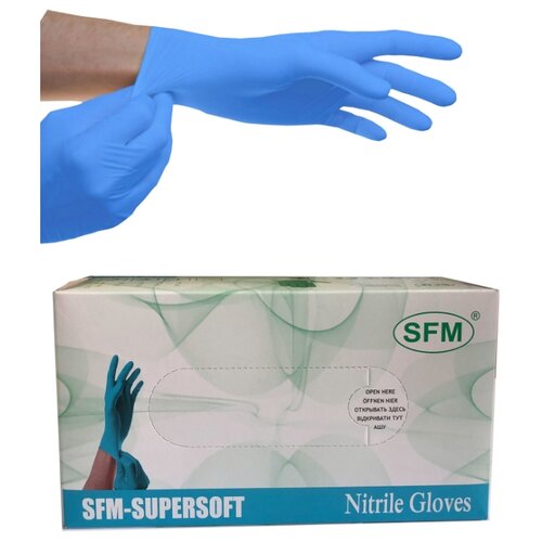Купить Перчатки смотровые SFM нитриловые, 100 пар, размер (S, 6-7) (SFM, Германия), SFM, SFM Hospital Products GMBH