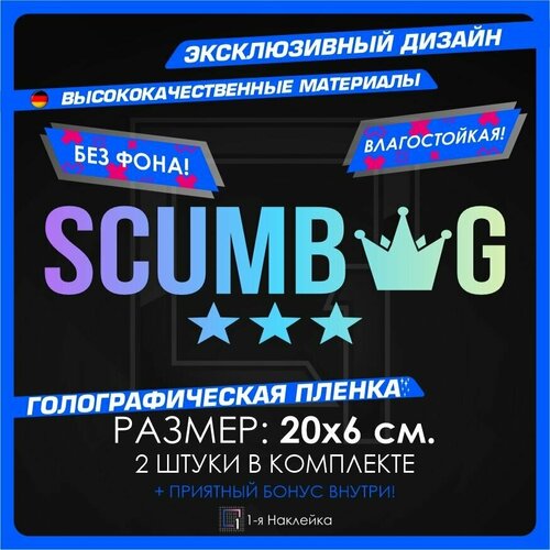 Наклейки на автомобиль SCUMBUG 20х6см 2шт