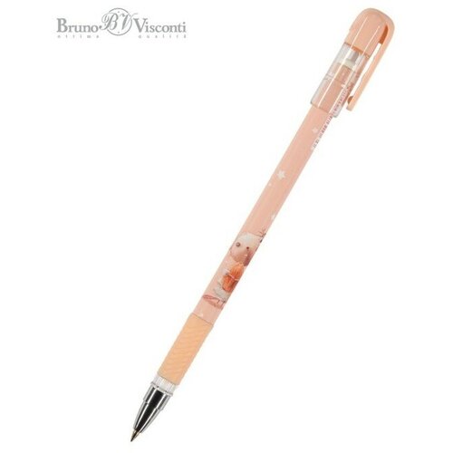 Ручка шариковая BrunoVisconti MagicWrite Мышка с орешком, узел 0.5 мм, синие чернила, матовый корпус Soft Touch