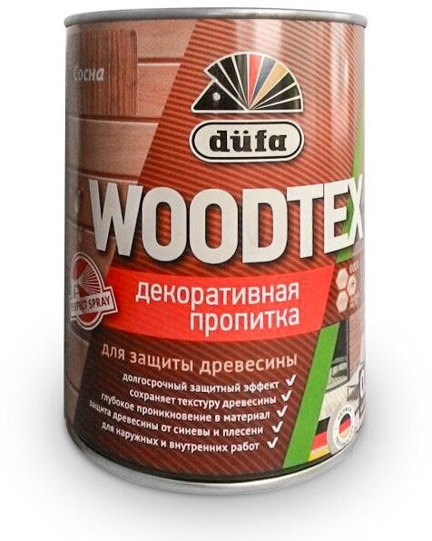 средство деревозащитное DUFA Woodtex 10л венге, арт.Н0000006318 - фото №4