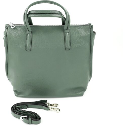 фото Сумка first fabric, натуральная кожа, зеленый