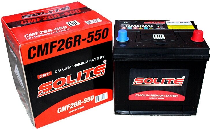 Аккумуляторная батарея SOLITE CMF 26R-550 6СТ60 обратная