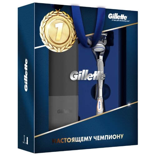 фото Подарочный набор Gillette чехол-футляр, бритвенный станок Skinguard Sensitive + сменные кассеты – 1 шт.