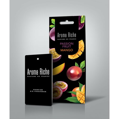 Ароматизатор для автомобиля AROMA RICHE картонный - PASSION FRUIT-MANGO (маракуйя И манго)