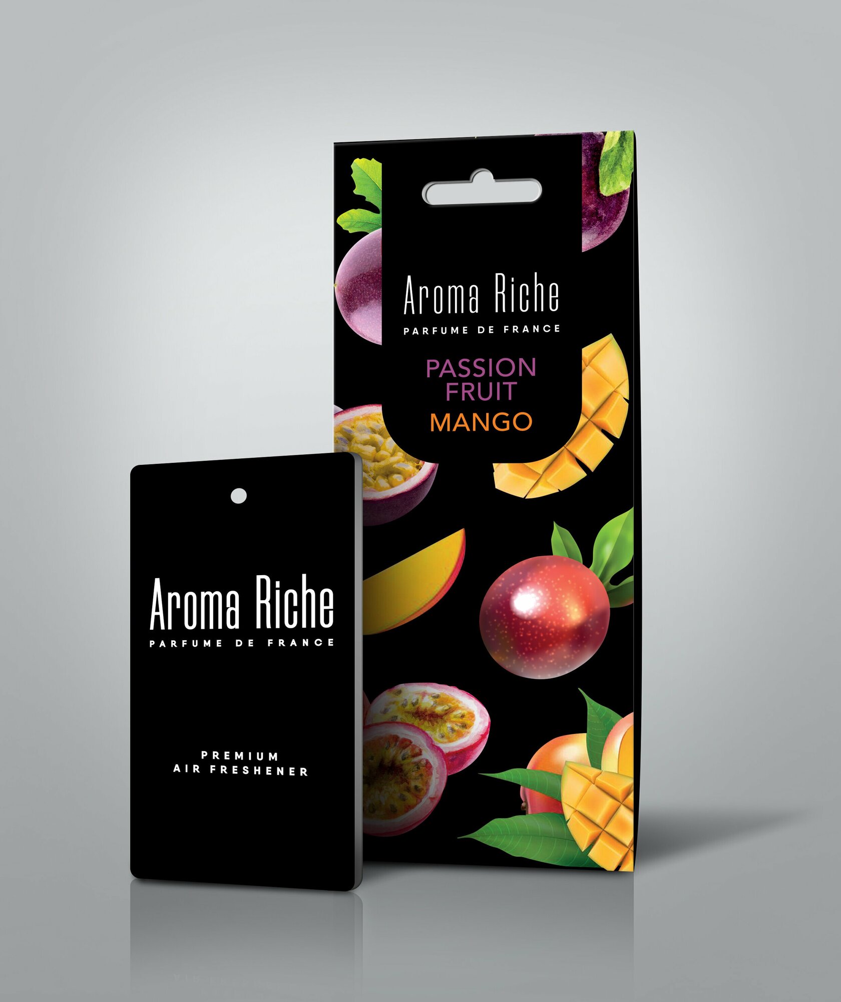 Ароматизатор для автомобиля AROMA RICHE картонный - PASSION FRUIT-MANGO (маракуйя И манго)