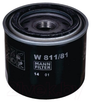 Масляный фильтр MANN-FILTER W 811/81