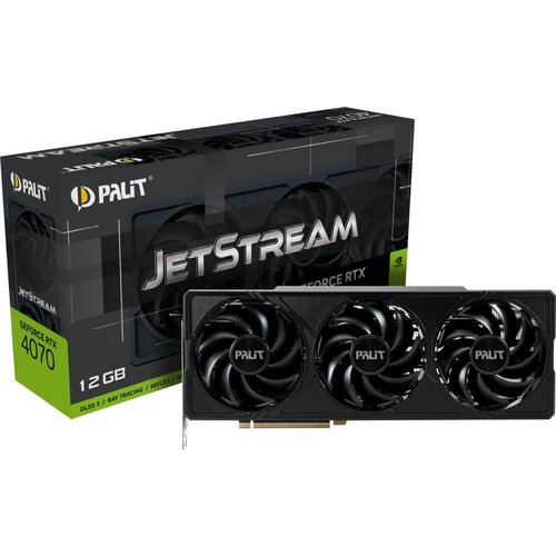 PALIT Видеокарта Palit PCI-E 40 PA-RTX4070 JETSTREAM NVIDIA GeForce RTX 4070 12Gb 192bit GDDR6X 192021000 HDMIx1 DPx3 HDCP Ret NED4070019K9-1047J 7177000₽