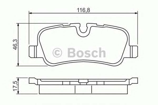 Колодки дисковые задние landrover discovery/range для rover 4.4i v8/2.7td v6 04 Bosch 0986494148