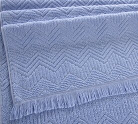 Махровое полотенце для рук и лица 50х90, Бавария голубой