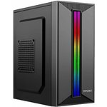 Корпус mATX Ginzzu B350 (USB, Audio, RGB Led, черный) - изображение