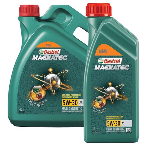 фото Моторное масло castrol magnatec 5w-30 a5 dualock 4+1 л