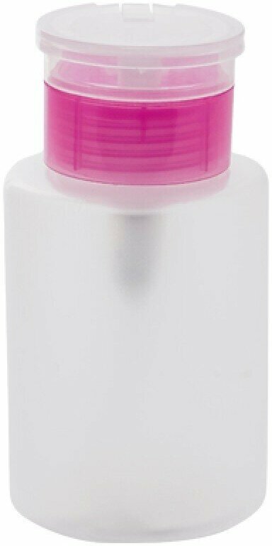 фото Баночка с дозатором для жидкостей, 150 мл, цвет розовый/прозрачный