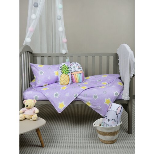Комплект постельного белья Детский в кроватку Galtex Звездочки фиолетовый комплект постельного белья детский в кроватку