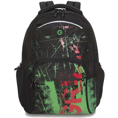 Школьный рюкзак GRIZZLY RU-333-1 красный-зеленый, 32х42х22
